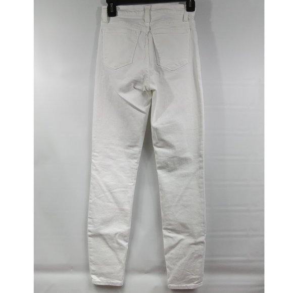 J. Crew 9" High-Rise Toothpick Jeans White Denim Size 25 - Picture 4 of 8